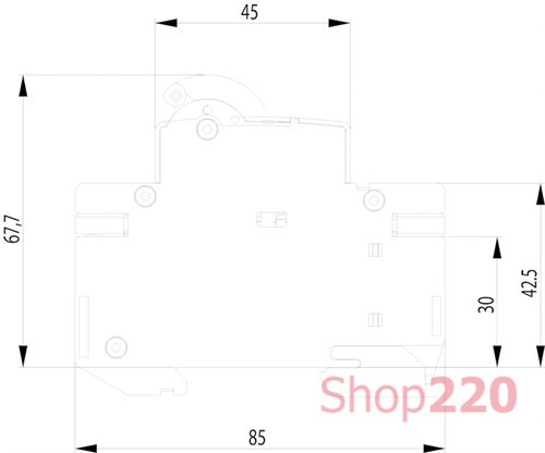 Автоматический выключатель 1А, 1 полюс, тип D, Eti 2161504 - фото 98817