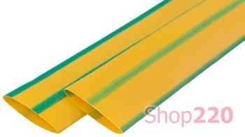 Термоусадочная трубка e.termo.stand.12.6.yellow-green 12/6, 1м, желто-зеленая - фото 99482