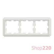 Рамка 3 поста, белый лотос, D-Antique Merten