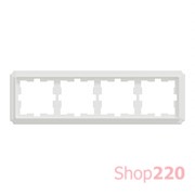 Рамка 4 поста, белый лотос, D-Antique Merten