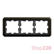 Рамка 3 поста, мокко, D-Antique Merten