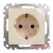 Розетка электрическая, бежевый, Sedna Design