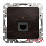 Компьютерная розетка RJ45 кат. 6 UTP, венге, Sedna Design
