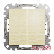 Кнопка 2 клавишная, береза, Sedna Design