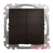 Кнопка 2 клавишная, венге, Sedna Design