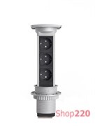 Выдвижной блок розеток, анодированный алюминий/черный, Versapull ASA 060.06F.00020