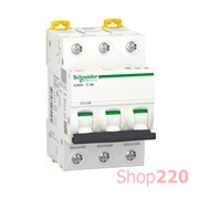 Автоматический выключатель 4А, 3 полюса, кривая C, IC60H Acti9 Schneider Electric