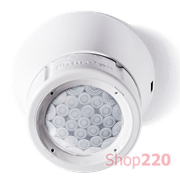 Датчик движения; 1NO; 10A; 120-230В AC; AgSnO2; 5-350 лк; 10с-12мин; 360°/110°; D8м/D5м; H=3м; сухой контакт; открытый потолочный