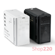 Датчик движения; 1NO SSR; 3-200Вт 230В AC; 230В AC; CFL и LED; 5-500 лк; 10с-20мин; 110°; R7м/R3м; кн. ВКЛ; антрацит; 1 мод. итал. стандарт