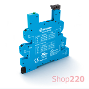 Розетка; MasterBASIC; 230-240В AC; LED; защита кот.; push-in; реле 34.51, 34.81; DIN-рейка; 6.2мм