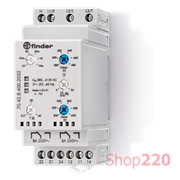 Реле контроля сети; 2CO; 8A; 380-415В AC; 3фазы+N; min 300В; max 480В; ассиметр. 4–25%; обрыв N; обрыв/черед. фаз; 0.5-60 с; M.Alarm; модульное; 35мм