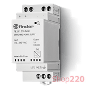 Импульсный блок питания 24В DC 25Вт 1А; 110-240В AC/220В DC; IN/OUT; модульное; 35мм