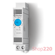 Термостат щитовой; 1NO; 10A; AgNi; -20..+40°C; охлаждение; биметаллический датчик; модульное; 17.5мм