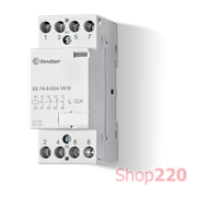 Контактор; 4NC; 32A; 220-230В AC/DC; AgNi; мех.индикатор; защита кот.; модульное; 17.5мм