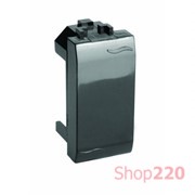 Заглушка, 1мод., черный, Brava ДКС 77616N