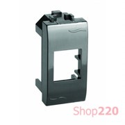 Адаптер под модули Keystone, 1мод., черный, Brava ДКС 77607N