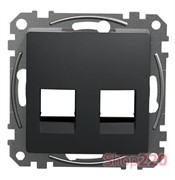 Адаптер под 2 модуля Keystone, черный, Sedna Design