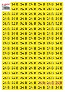 Самоклеящаяся наклейка 24В (40х20мм) 102 шт/лист, e.sticker.voltage.24.1 Enext