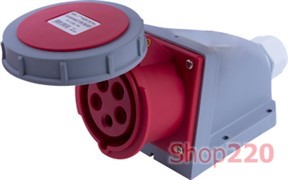 Силовая розетка стационарная 5п., 400В, 16А, IP67, e.socket.115.16.67 Enext