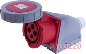 Силовая розетка стационарная 4п., 400В, 32А, IP67, e.socket.124.32.67 Enext