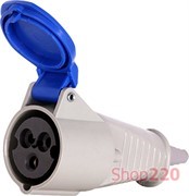 Силовая розетка переносная 2Р+Z, 250В, 16А, IP44, Tarel