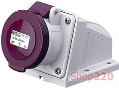 Силовая розетка стационарная 2Р, 24В, 16А, IP44, Tarel