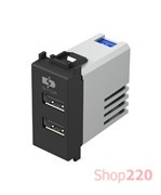 Розетка с двойной USB EM67SB MODUL
