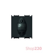 Инфракрасный выключатель (датчик движения) 5А, 230В, 2 модуля, цвет черный матовый EM32SB