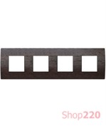 Декоративная рамка деревянная венге серия PURE немецкий стандарт 4х2 модуля OP28WE