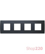 Декоративная рамка стеклянная серый лед серия PURE немецкий стандарт 4х2 модуля OP28GY