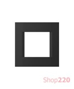 Декоративная рамка пластиковая цвет черный матовый серия Line 2 модуля OL20SB