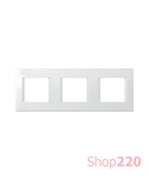 Декоративная рамка пластиковая цвет снежно-белый серия Line немецкий стандарт 3х2 модуля OL26PW