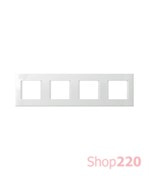 Декоративная рамка пластиковая цвет снежно-белый серия Line немецкий стандарт 4х2 модуля OL28PW