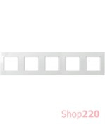 Декоративная рамка пластиковая цвет снежно-белый серия Line немецкий стандарт 5х2 модуля OL29PW