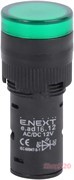 Лампа светодиодная d=16мм 12В АС/DC зеленая, e.ad16.12.green Enext