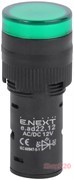 Лампа светодиодная d=22мм 12В АС/DC зеленая, e.ad22.12.green Enext