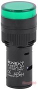 Лампа светодиодная d=22мм 24В АС/DC зеленая, e.ad22.24.green Enext