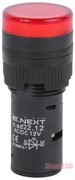 Лампа светодиодная d=22мм 12В АС/DC красная, e.ad22.12.red Enext
