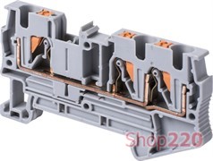 Клеммная колодка наборная на DIN-рейку 3 контакта, e.tc.din.spring.4.1-2 Enext