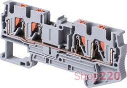 Клеммная колодка наборная на DIN-рейку 4 контакта, e.tc.din.spring.4.2-2 Enext