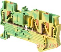 Наборная заземляющая клеммная колодка на DIN-рейку 3 контакта, e.tc.z.din.spring.2,5.1-2 Enext