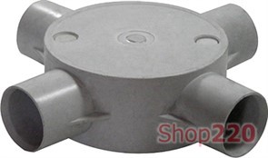 Коробка соединительная трубная, 4 ввода, d25мм, e.pipe.4.db.stand.25 Enext
