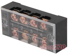 Клеммная колодка защищенная 25А, 4 полюса, e.tc.protect.25.4 Enext