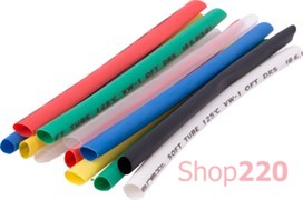 Набор трубок термоусадочных (8 цветов), 100 мм, 24 шт., e.termo.stand.set.6.3 Enext