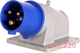 Силовая вилка стационарная 3Р+Z, 400В, 16A, IP44, Tarel