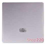 Клавиша одинарная алюминий с подсветкой, e.lux.11171L.pn.aluminium Enext