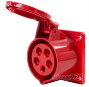 Силовая встраиваемая розетка 3Р+N+Z, 400В, 16А, IP44, Tarel