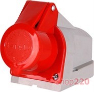 Силовая розетка стационарная 3Р+Z, 400В, 16А, IP44, Tarel