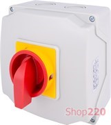 Пакетный переключатель в корпусе (под пломбировку), 1p, 0-1, 40А, IP44, LK40/1.216-ОК/45 TAREL