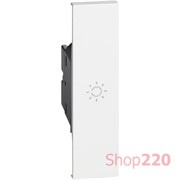 Выключатель проходной с символом "лампа" 10А автоматические клеммы 1 модуль, белый, Bticino Living Now